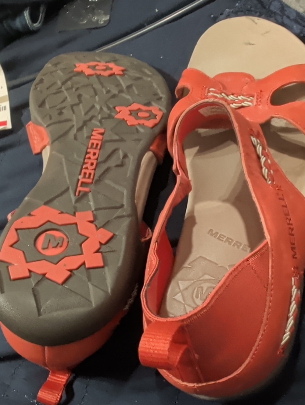 Merrell Women’s Coral-Red Slingback Sandals